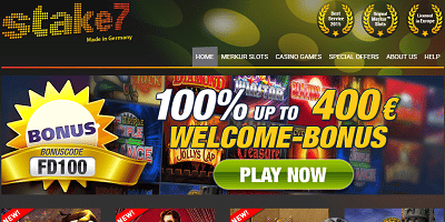 Stake 7 Merkur Online Casino 100%|bono de bienvenida|casino en línea hasta 400 €