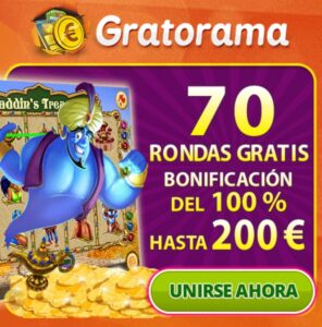 70 tiradas gratis