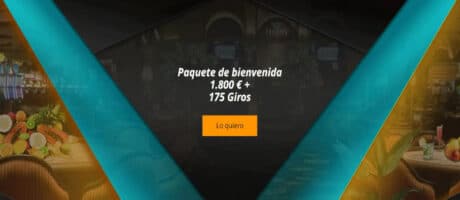 bono de bienvenida 1800 eur + 175 giros gratis