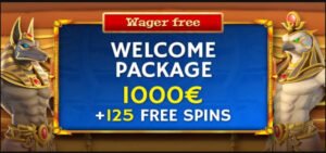 welcome package 1000 euro + 125 free spins
