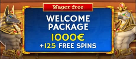 welcome package 1000 euro + 125 free spins