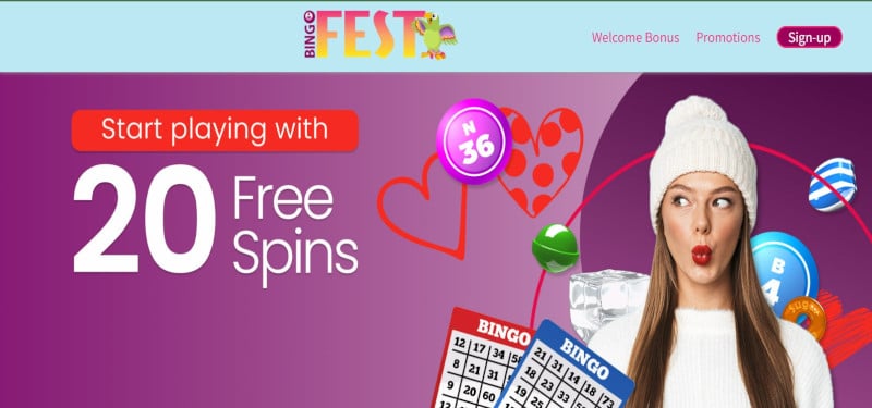 20 tiradas gratis Bingo fest