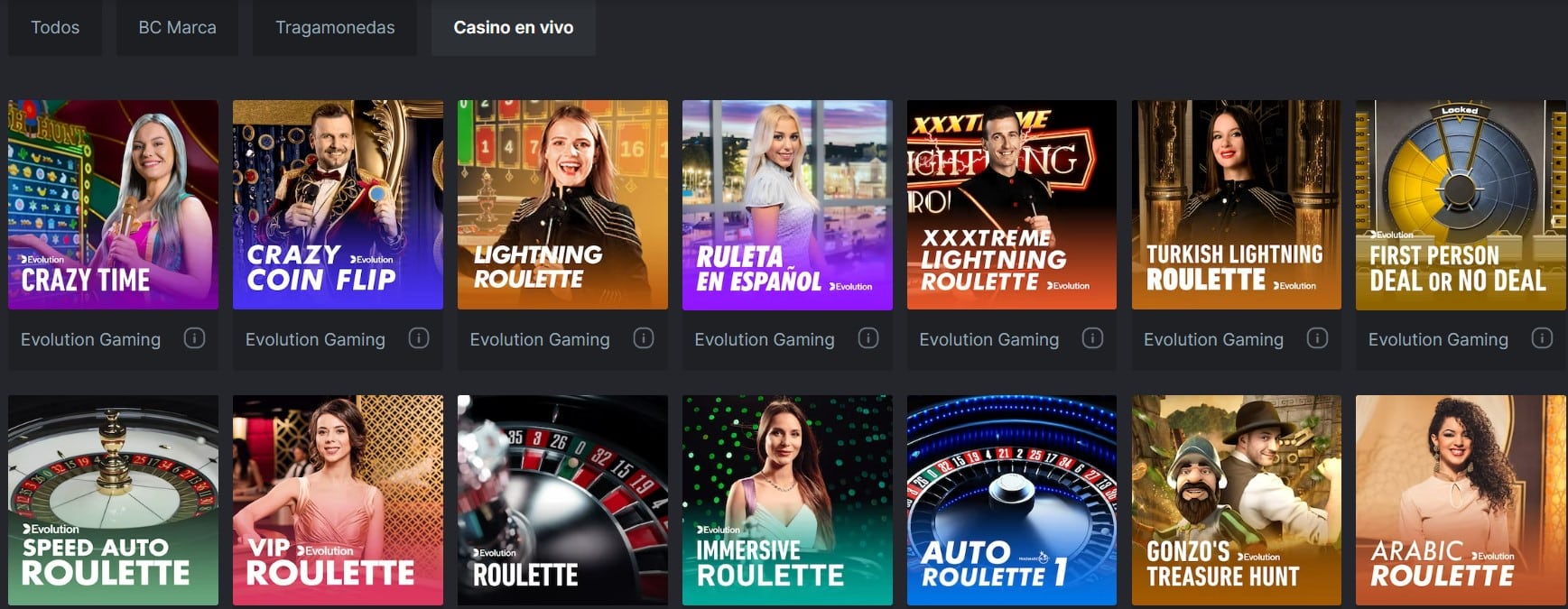 BC.Game casino en vivo
