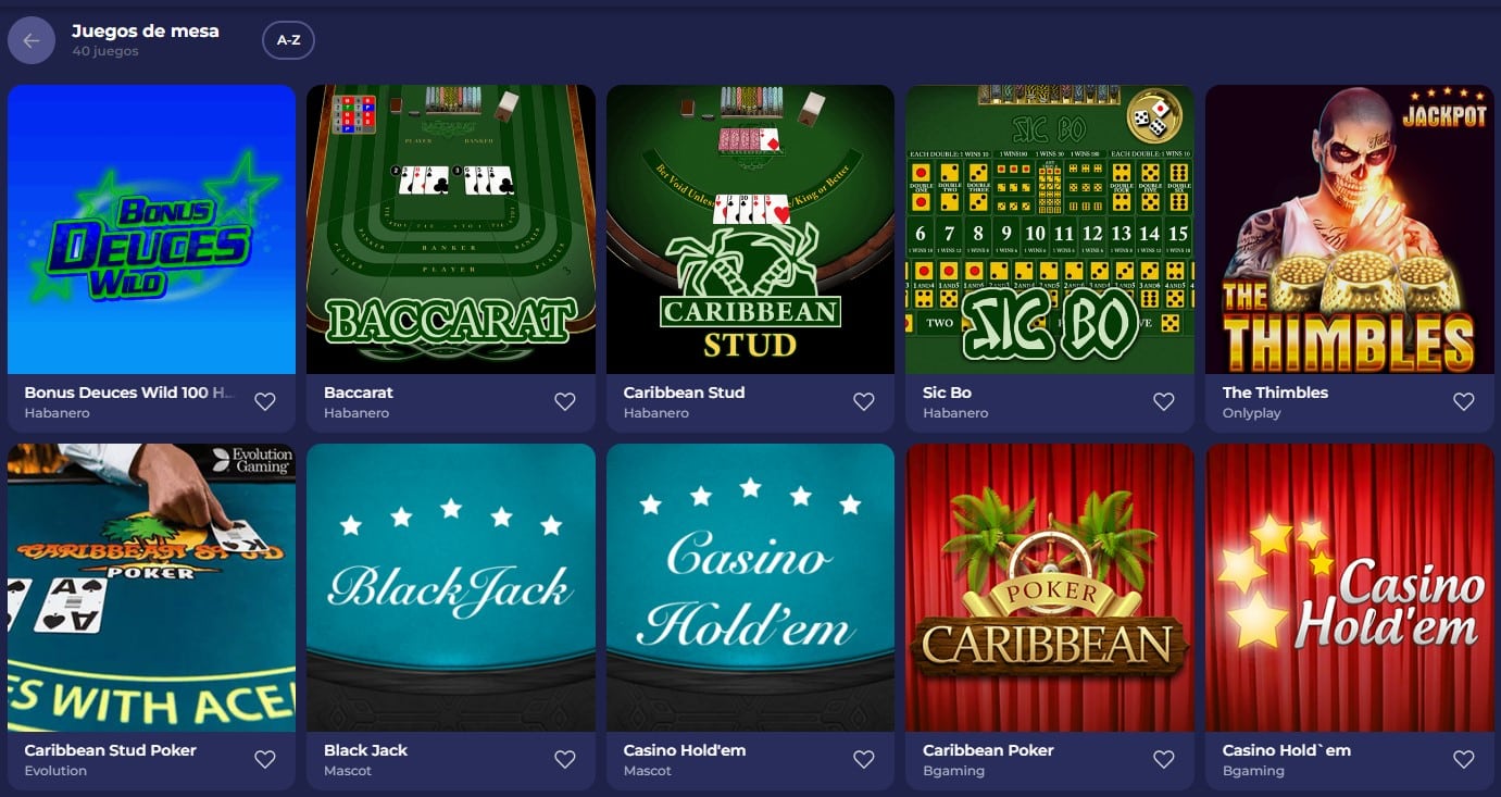 Bruno casino juegos de mesa