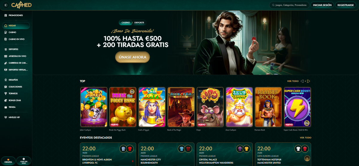 Cashed mejor casino dinero real espana 2025 Mejor casino nuevo en España Cashed