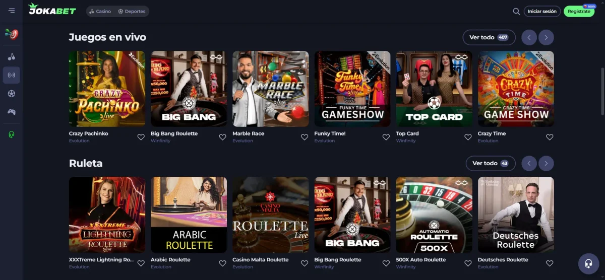 Jokabet-casino-en-vivo Jokabet сasino con los mejores proveedores de juegos en vivo