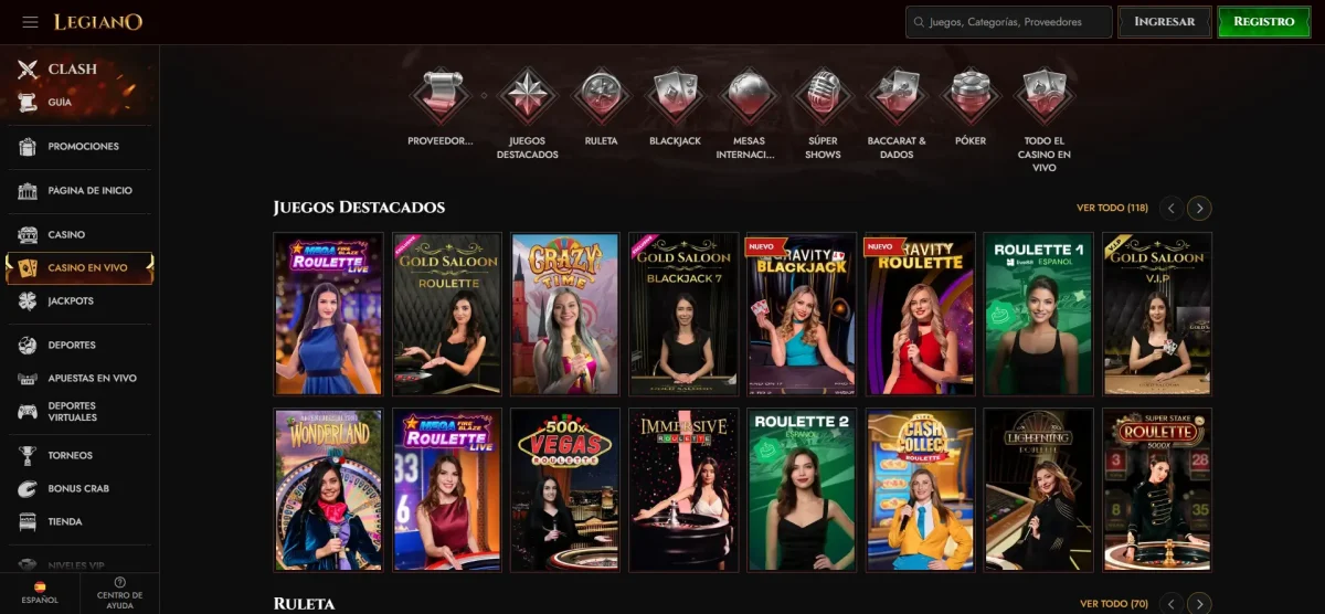 Legiano-casino-en-vivo Legiano el mejor casino de España para juegos con crupier en vivo