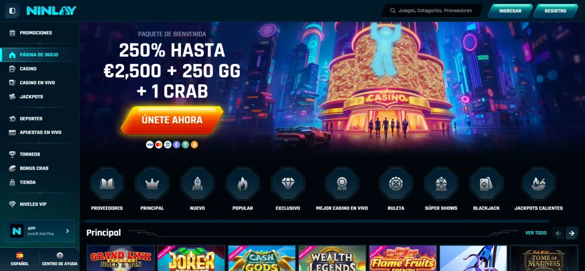 Ninlay-Casino-movil Ninlay casino con hermosos gráficos en el móvil
